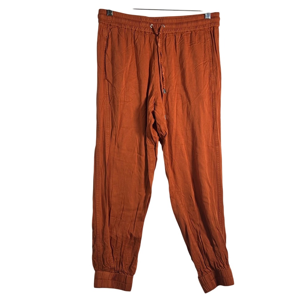 Nanette‎ Lepore Women's Rust Burnt Orange Lyocell Jogger Pants Size Medium